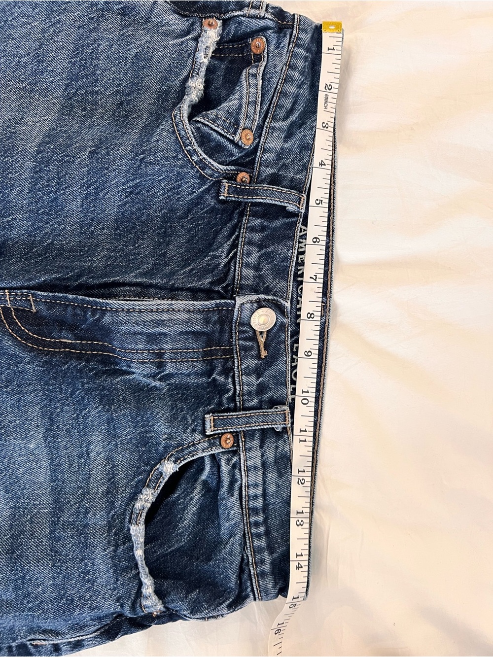 American Eagle Stretch Barrel Jeans – Medium Wash Size 2 - Picture 7 of 7